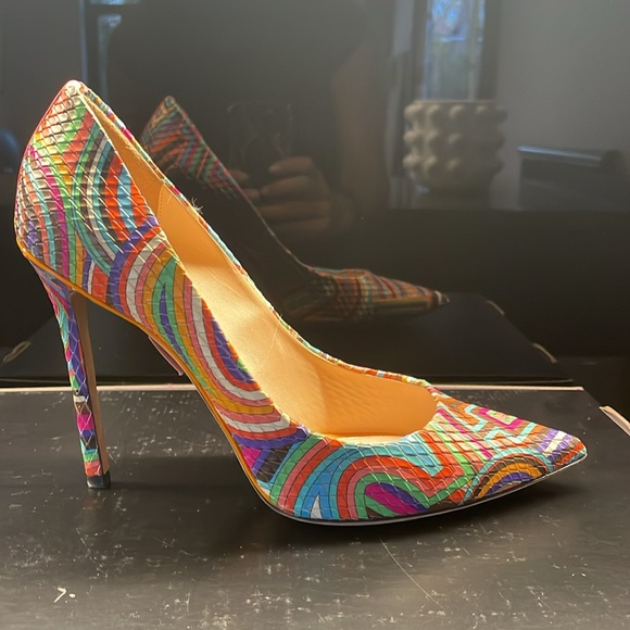 Ladies' leather Emilio Pucci pumps, multi-cllour, soft leather - Picture 2 of 7